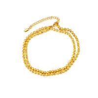 Ожерелье ручной латунные, Медный сплав, с 2.36 inch наполнитель цепи, плакирован золотом, Женский, плакирование металлическим цветом, длина:Приблизительно 17.7 дюймовый, продается Strand