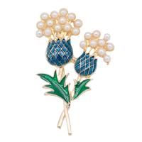 Bijoux broche en Zinc alliage , alliage de zinc, avec perle de plastique, Placage, bijoux de mode & pour femme Vendu par PC