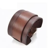 Cowhide Bracelets, Faux Leather, with 304 Stainless Steel, fashion jewelry & Unisex 
