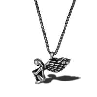 Titanium Steel Jewelry Necklace, Angel, plated, polished & Unisex Approx 23.6 Inch 