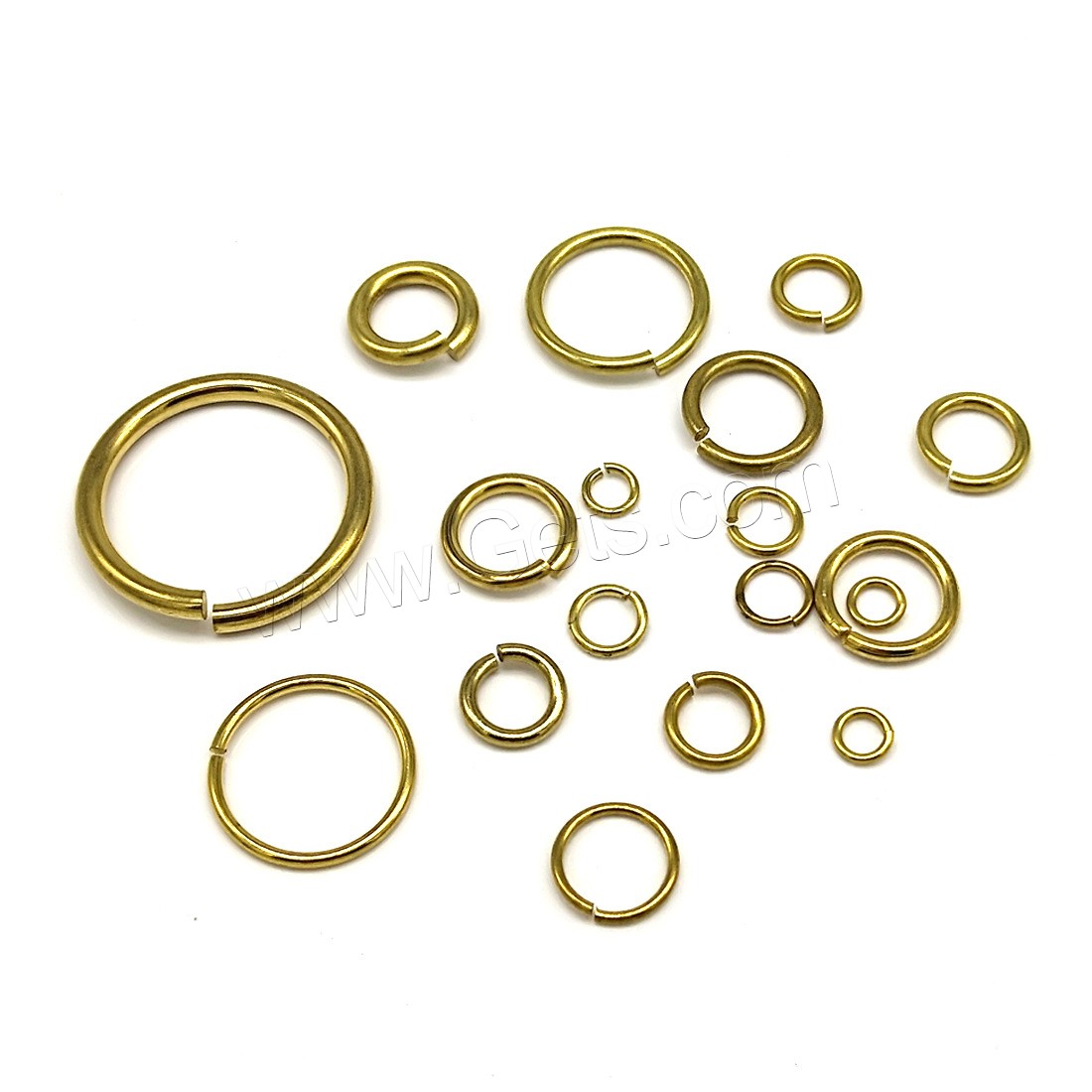 Латунь кольцо-открывашка, Кольцевая форма, плакирован золотом, DIY & разный размер для выбора, плакирование металлическим цветом, продается PC