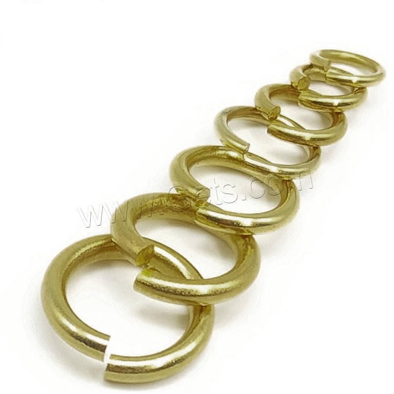 Латунь кольцо-открывашка, Кольцевая форма, плакирован золотом, DIY & разный размер для выбора, плакирование металлическим цветом, продается PC