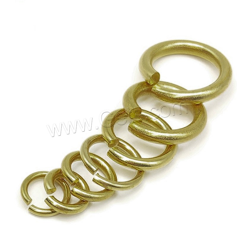 Brass Open Jump Ring, Donut, gold color plated, DIY & different size for choice, metallic color plated, Sold By PC
