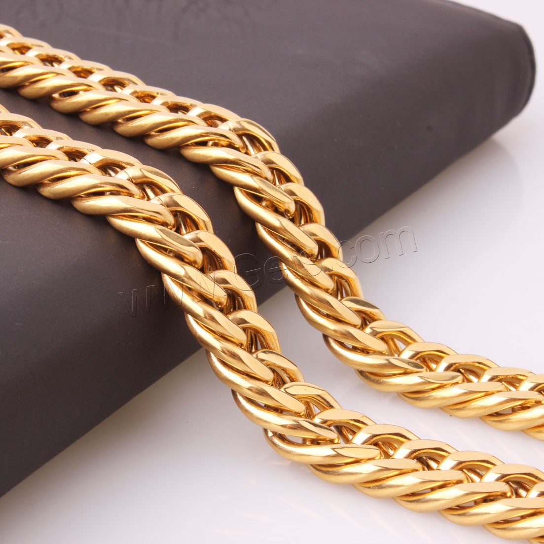 Brass Sweater Chain Necklace, gold color plated, different size for choice & for man, metallic color plated, Sold By Strand