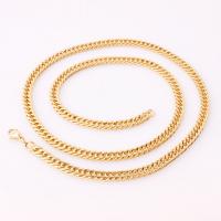 Brass Sweater Chain Necklace, gold color plated & for man, metallic color plated 