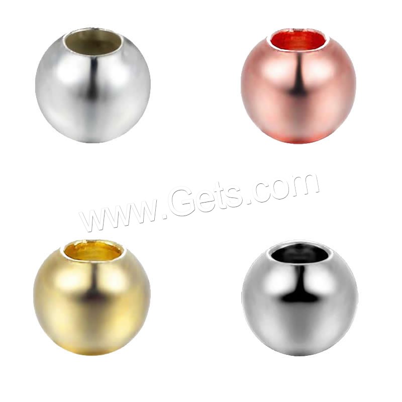 Beaucoup de perles de cuivre, laiton, Rond, Placage, DIY & normes différentes pour le choix, plus de couleurs à choisir, Vendu par PC