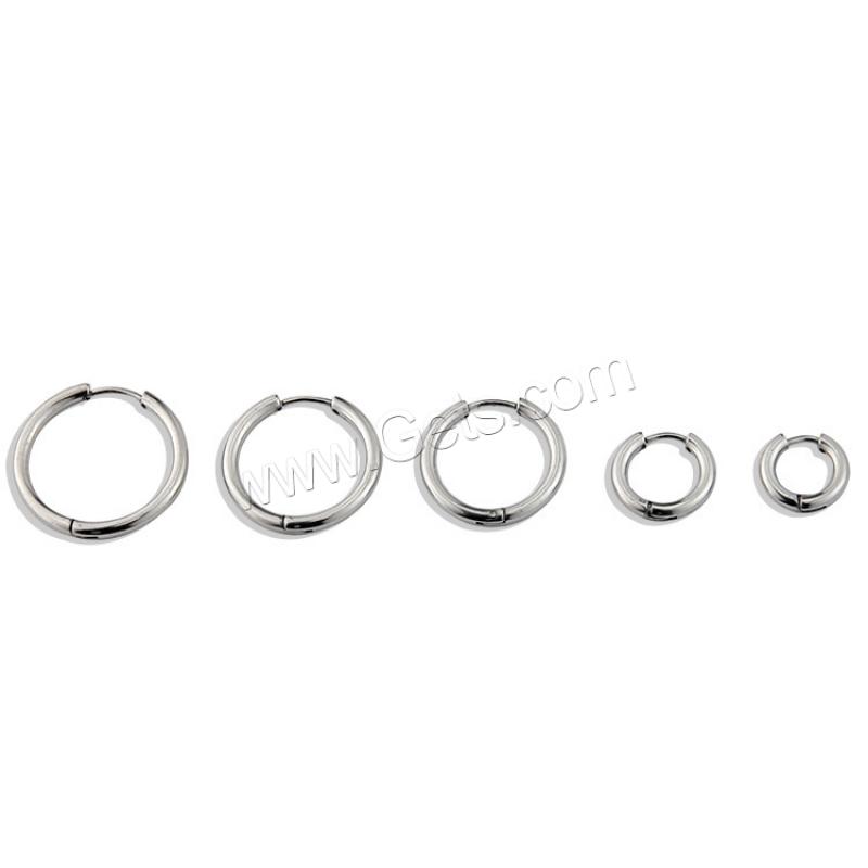 Zinc-Alloy-Huggie-Hoop-Earring, alliage de zinc, beignet, Placage, unisexe & normes différentes pour le choix, couleur métallique plaquée, Vendu par paire