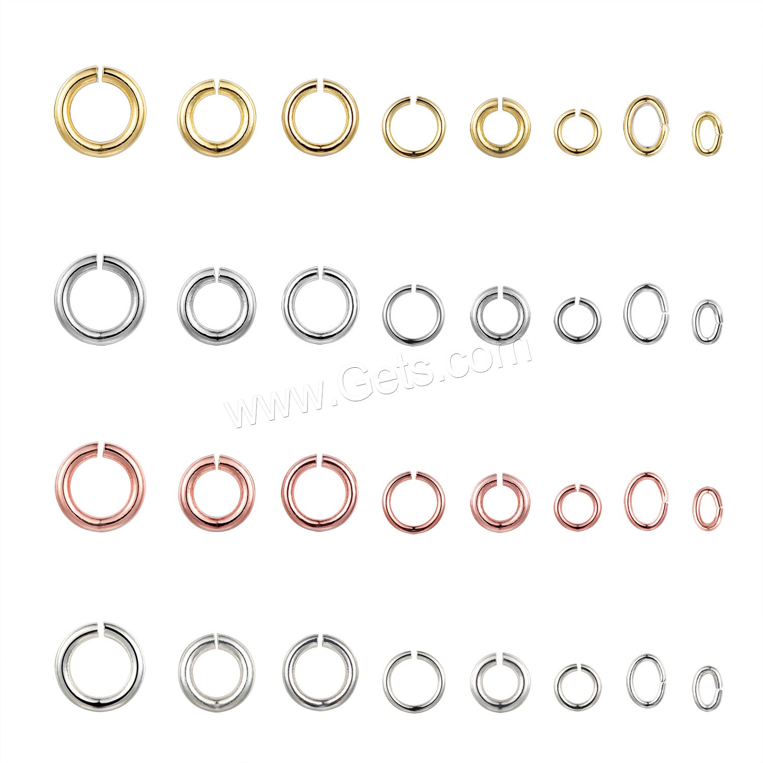 Messing öffnen Sprung Ring, Kreisring, plattiert, verschiedene Größen vorhanden, keine, verkauft von PC