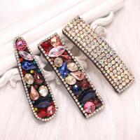 Hair Snap Clips, Zinc Alloy, plated, fashion jewelry & for woman & with rhinestone nickel, lead & cadmium free 