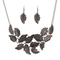 Fashion Zinc Alloy Jewelry Sets, earring & necklace, plated, 2 pieces & fashion jewelry & for woman, nickel, lead & cadmium free .72 Inch 
