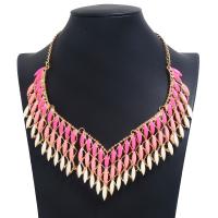 Resin Zinc Alloy Necklace, with Resin, plated, fashion jewelry & for woman nickel, lead & cadmium free, 260mm .53 Inch 