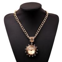 Rhinestone Zinc Alloy Necklace, plated, fashion jewelry & for woman & with rhinestone, nickel, lead & cadmium free, 45mm 