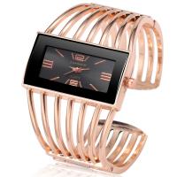Bangle Watch, Zinc Alloy, with Organic Glass, plated, fashion jewelry & for woman nickel, lead & cadmium free .64 Inch 