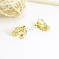 Brass Clip On Earring Finding, gold color plated, DIY metallic color plated 
