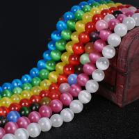 Katzenauge Perlen, rund, poliert, verschiedene Größen vorhanden, keine, Länge:ca. 15.7 ZollInch, verkauft von Strang