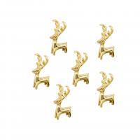 Animal Brass Pendants, Deer, gold color plated, DIY, metallic color plated 