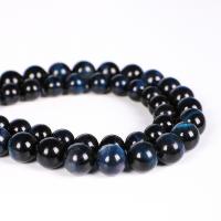 Tiger Eye Beads, Round blue black Approx 15 Inch 