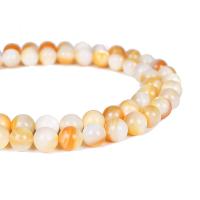 Weiße Lippenschale Perlen, Pearl Shell, rund, poliert, verschiedene Größen vorhanden, Länge:ca. 16 ZollInch, verkauft von Strang