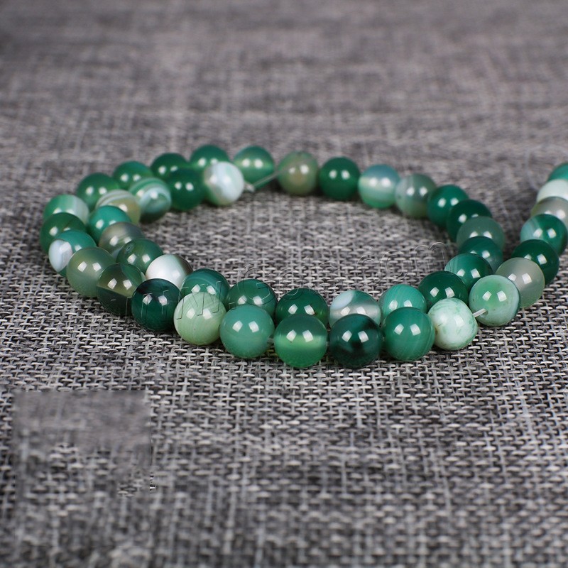 Natural Lace Agate Beads, Round, polished, different size for choice, green, Length:Approx 16 Inch, Sold By Strand