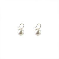Plastic Pearl Zinc Alloy Earring, with Plastic Pearl, plated, fashion jewelry & for woman, nickel, lead & cadmium free, 24mm 
