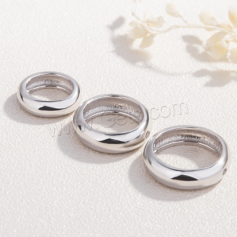 Sterling Silber Spacer Perlen, 925 Sterling Silber, Kreisring, plattiert, poliert & DIY & verschiedene Größen vorhanden, keine, verkauft von PC