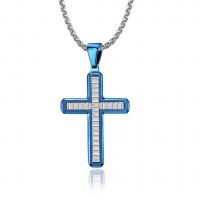 Stainless Steel Cross Pendants, plated, fashion jewelry & for man 