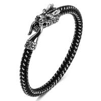 Titanium Steel Bracelet & Bangle, fashion jewelry, black 