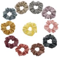 Hair Scrunchies, PU Leather, with Rubber Band, fashion jewelry & for woman 100mm, Inner Approx 30mm 
