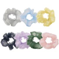 Hair Scrunchies, Silk, with Rubber Band, fashion jewelry & for woman 120mm, Inner Approx 40mm 
