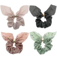 Hair Scrunchies, Chiffon, with Rubber Band, fashion jewelry & for woman Inner Approx 30mm 
