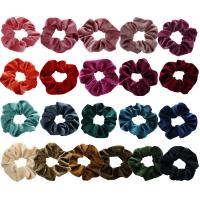 Hair Scrunchies, Velvet, with Rubber Band, fashion jewelry & for woman 100mm, Inner Approx 30mm 