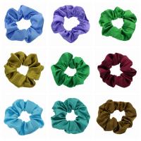 Hair Scrunchies, Satin, with Rubber Band, fashion jewelry & for woman 100mm, Inner Approx 35mm 