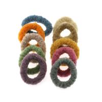 Hair Scrunchies, Lambswool, with Rubber Band, fashion jewelry & for woman 60mm, Inner Approx 30mm 