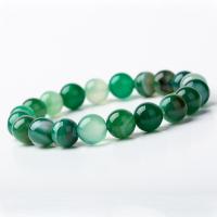 Green Agate Bracelets, Unisex, green, 10mm 