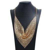 Collar Necklace, Aluminum, with Sequins, plated, fashion jewelry & for woman nickel, lead & cadmium free, 150mm .69 Inch 