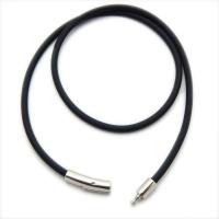 Fashion Cord Jewelry, leather cord, stainless steel bayonet clasp, DIY black 