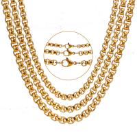 Titanium Steel Jewelry Necklace, Unisex, gold 