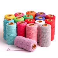 Cordón de algodón, Hilo de algodón, más colores para la opción, 2mm, 100m/Carrete, Vendido por Carrete