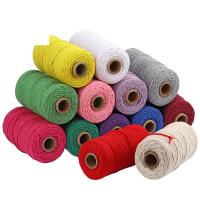 Cordón de algodón, más colores para la opción, 3mm, 100m/Carrete, Vendido por Carrete