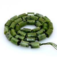 Kanada Jade Perle, Kanadische Jade, Zylinder, Modeschmuck, grün, 8*11mmuff0c390mm, verkauft von Strang