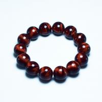 Tiger Eye Stone Bracelets, Round & Unisex red Approx 7.5 Inch 