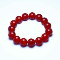 Red Agate Bracelets, Round red Approx 7 Inch 
