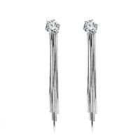 Fashion Fringe Earrings, Brass, plated, fashion jewelry & for woman & with cubic zirconia 