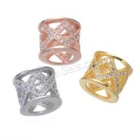Brass Spacer Beads, DIY & micro pave cubic zirconia & hollow 