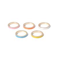 Emaille Zink Legierung Finger Ring, Zinklegierung, mit Emaille, plattiert, Modeschmuck & für Frau, keine, frei von Nickel, Blei & Kadmium, 17mm, verkauft von PC