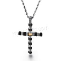 Colgantes de Cruces de acero inoxidable, chapado, Joyería & para hombre, más colores para la opción, 38x28mm, Vendido por Sarta