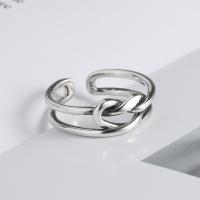 Brass Finger Ring, plated, fashion jewelry & for woman, silver color 