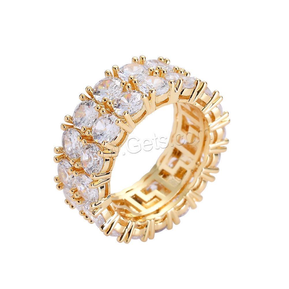 Cubic Zirconia Micro Pave Brass Finger Ring, plated, different size for choice & micro pave cubic zirconia & for man, more colors for choice, Sold By PC