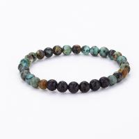 Gemstone Bracelets, turquoise, with Natural Stone & ​Amazonite​ & Lava, Unisex 