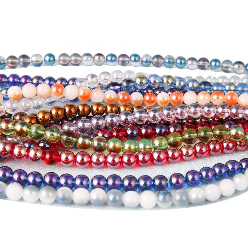 Perles murano faites à la main , chalumeau, Rond, poli, DIY & normes différentes pour le choix, plus de couleurs à choisir, Longueur:Environ 15 pouce, Vendu par brin